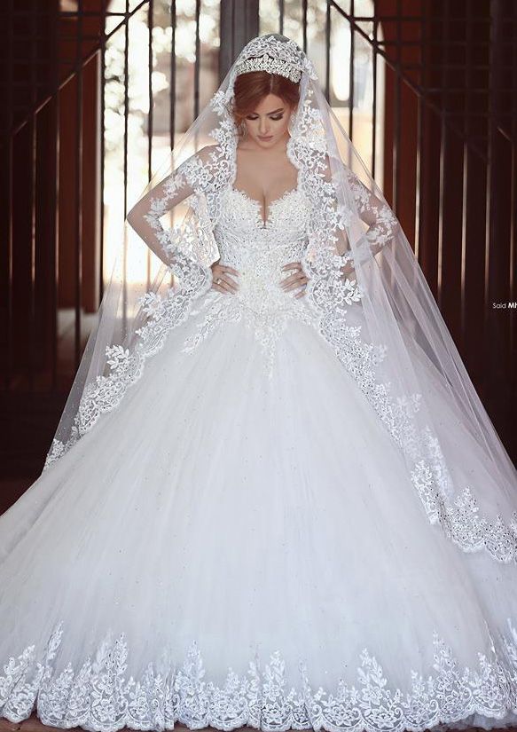 ball gown wedding dress cathedral train - Ball Gown Dresses - featured 109 1763538936