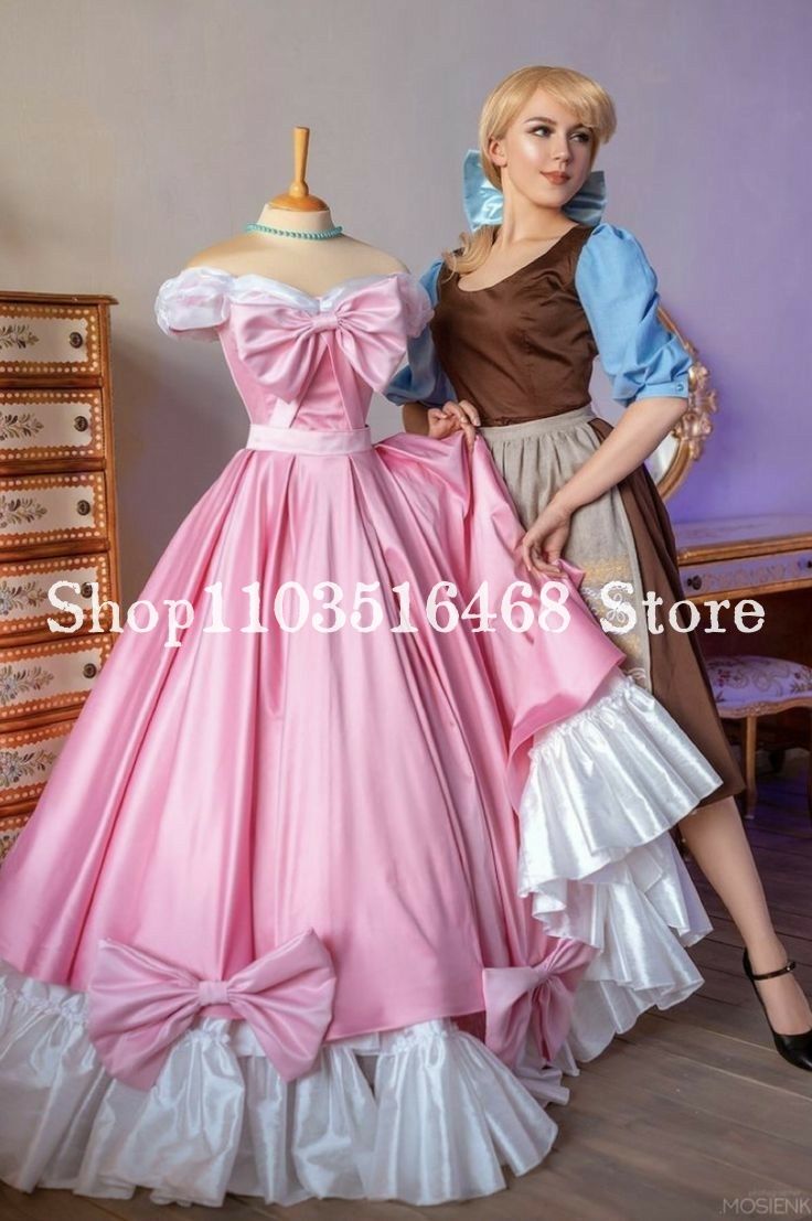 princess dresses_Fairytale Princess Cinderella Evening Dress Pink Fantasy Victo... - Classic & Elegant - image 1379 1766221077