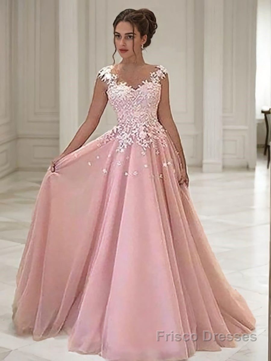 princess dresses_A-Line/Princess Sweetheart Floor-Length Tulle Evening Dresses... - Classic & Elegant - image 1436 1766221214