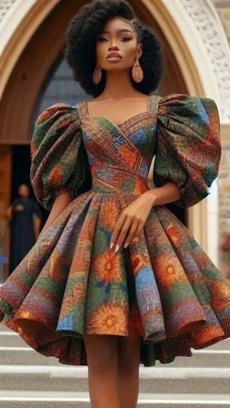 traditional dresses_African print dress, Ankara short dress, Ankara wedding dre... - Modest Dresses - image 1551 1766221458
