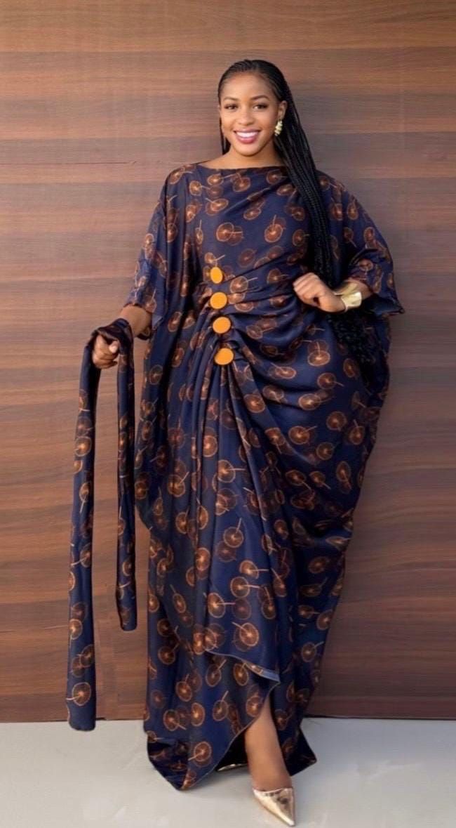traditional dresses_Brocade Beaded Boubou Kaftan Dress - - Modest Dresses - image 1665 1766221742
