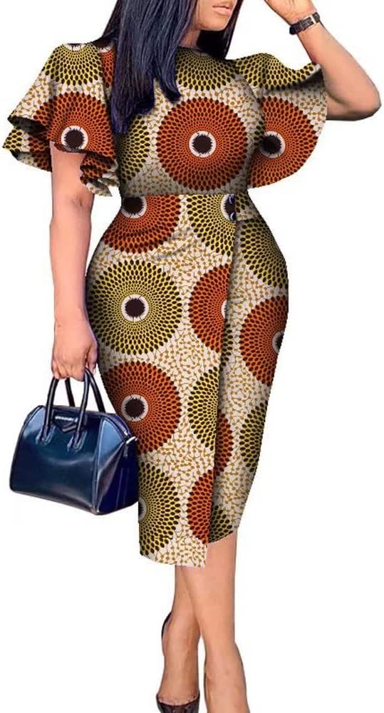 traditional dresses_iooiooi African Dresses for Women Butterfly Sleeve High Wai... - Modest Dresses - image 1805 1766222133
