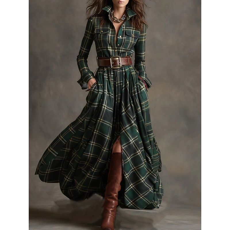long sleeve dresses_Women's Maxi Dress Shift Dress Vacation Casual Boho Daily R... - Modest Dresses - image 2206 1766223116