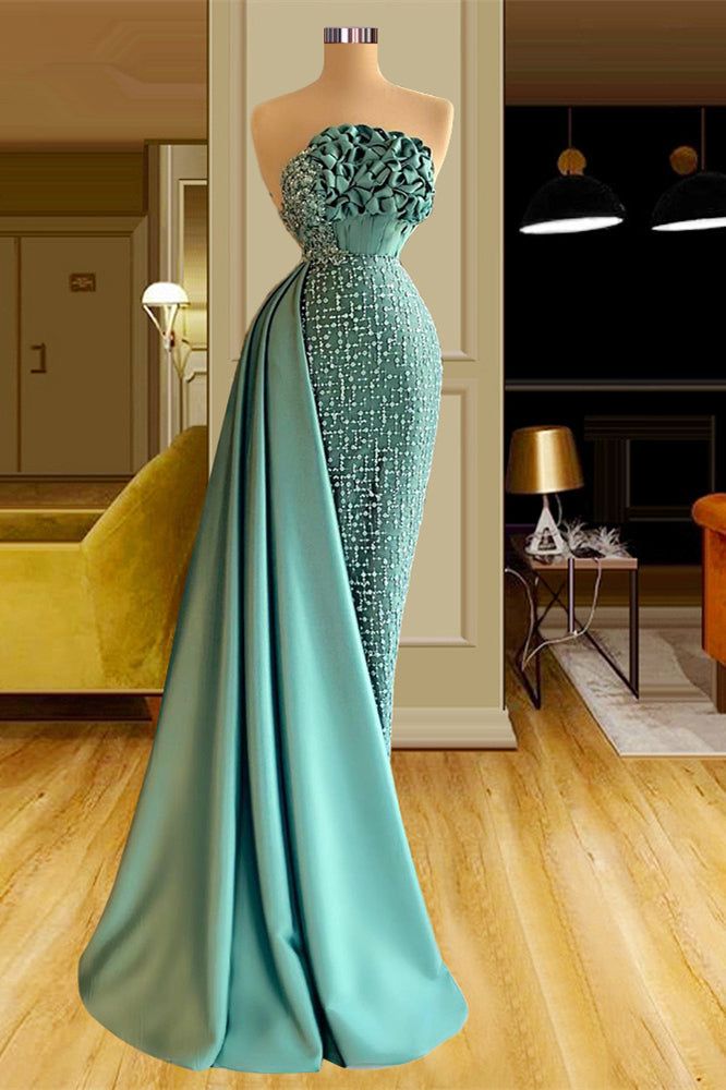 elegant dresses_Elegant Long Green Mermaid Sleeveless Beading Prom Dresses With... - Classic & Elegant - image 231 1766218393