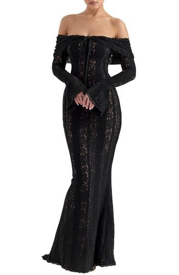 long sleeve dresses_HOUSE OF CB Belle Off the Shoulder Long Sleeve Maxi Dress i... - Modest Dresses - image 2385 1766223564