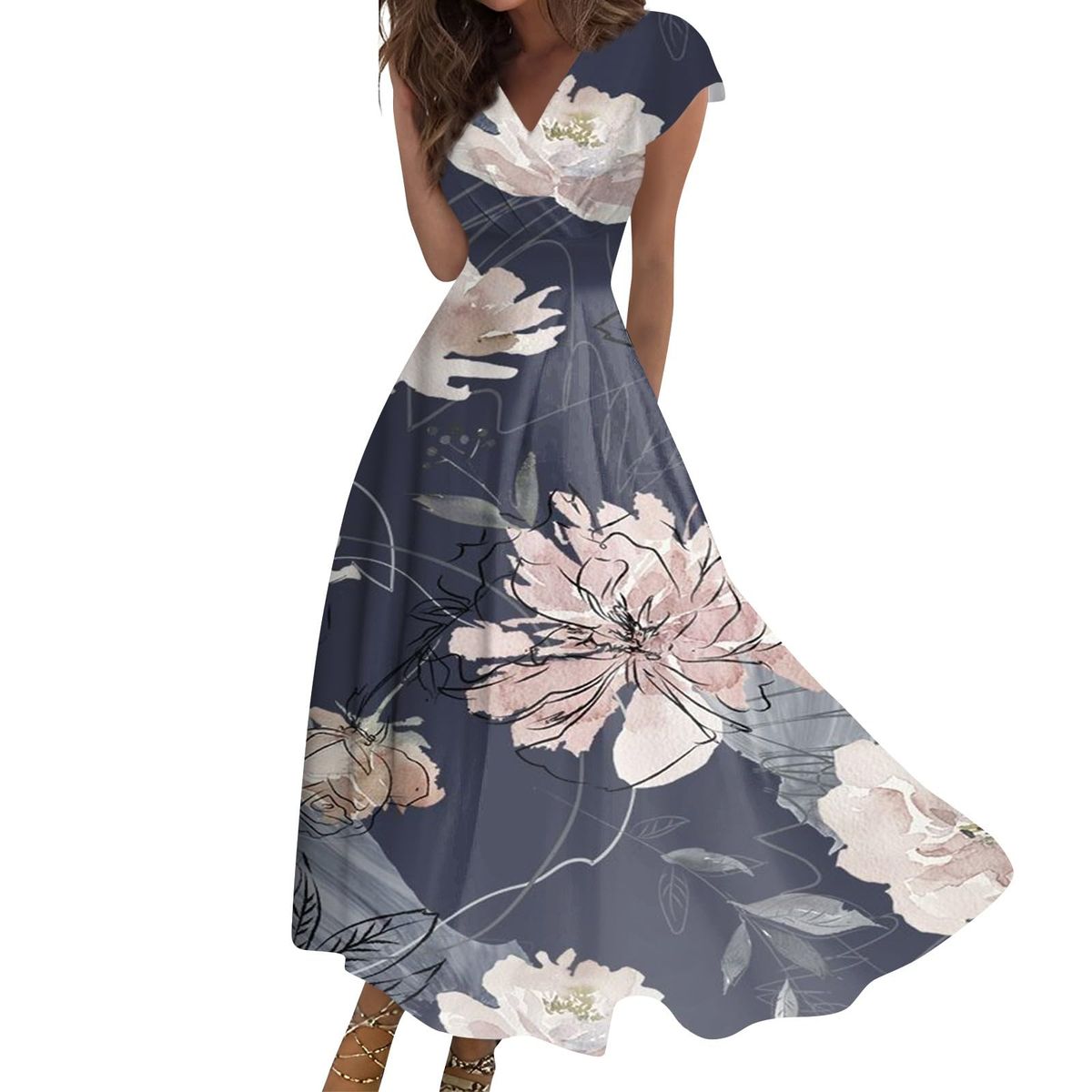 maxi dresses_Maxi Dresses for Women 2025 Casual Sexy Short Sleeve Summer Dresse... - Maxi Dresses - image 2439 1766223705