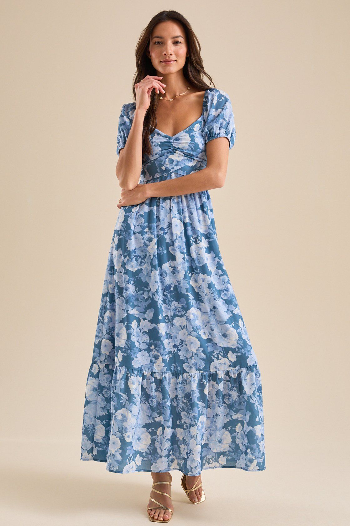 maxi dresses_Clarey Floral Maxi Dress in Blue