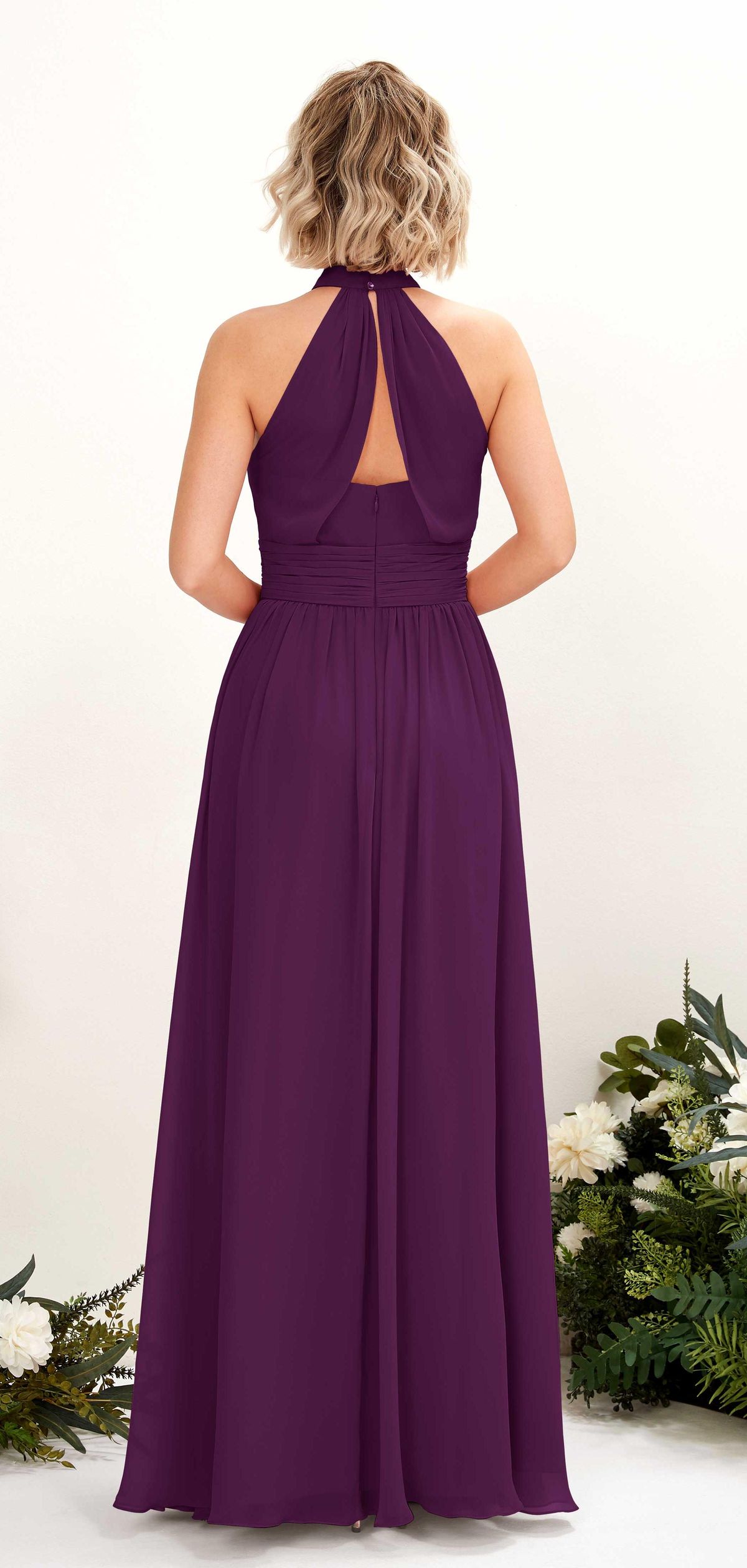 maxi dresses_Elegant Grape Chiffon Bridesmaid Dress A-Line Floor-Length for Wed... - Maxi Dresses - image 2533 1766223926