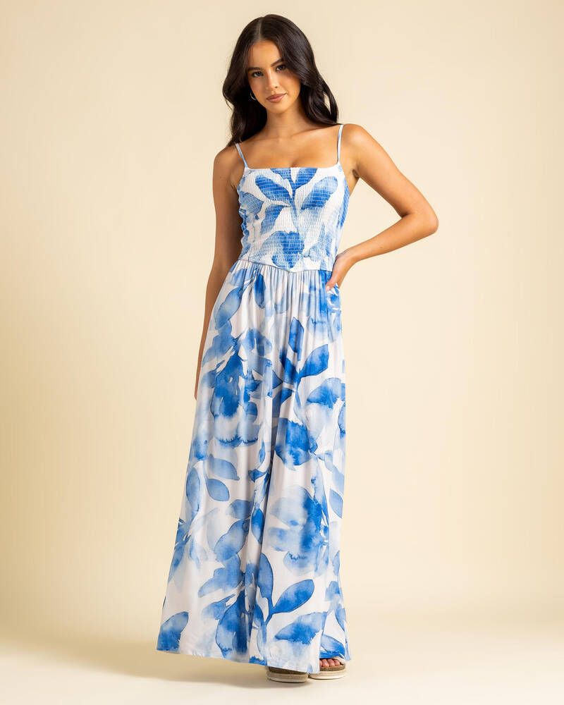 maxi dresses_Shop Mooloola Maia Maxi Dress In Cream/blue - Fast Shipping & Easy... - Maxi Dresses - image 2542 1766223948