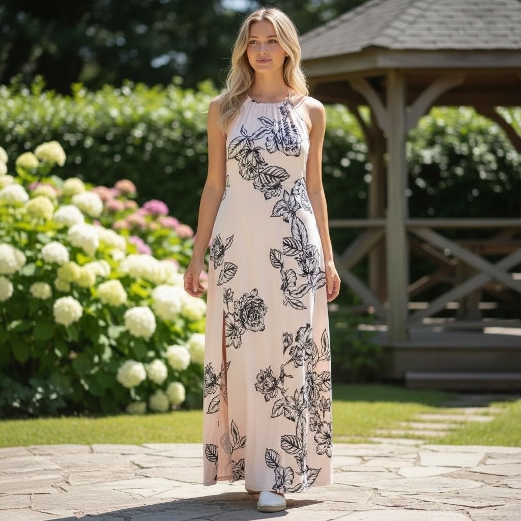 maxi dresses_Candies Dresses | Candies Pink Floral Halter Maxi Dress Women's La... - image 2620 1766224152