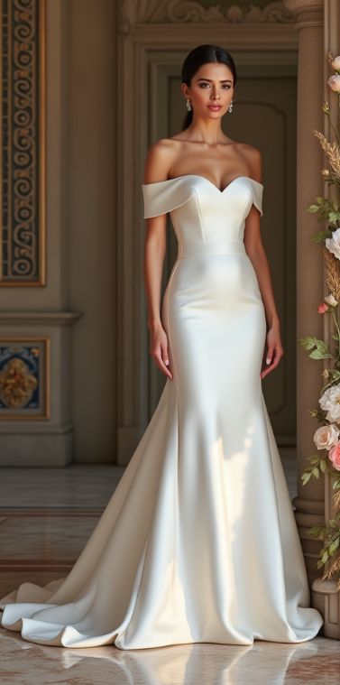 timeless wedding dresses_Timeless Satin Wedding Dress Bridal Gown for Elegant Brides 2025 collection