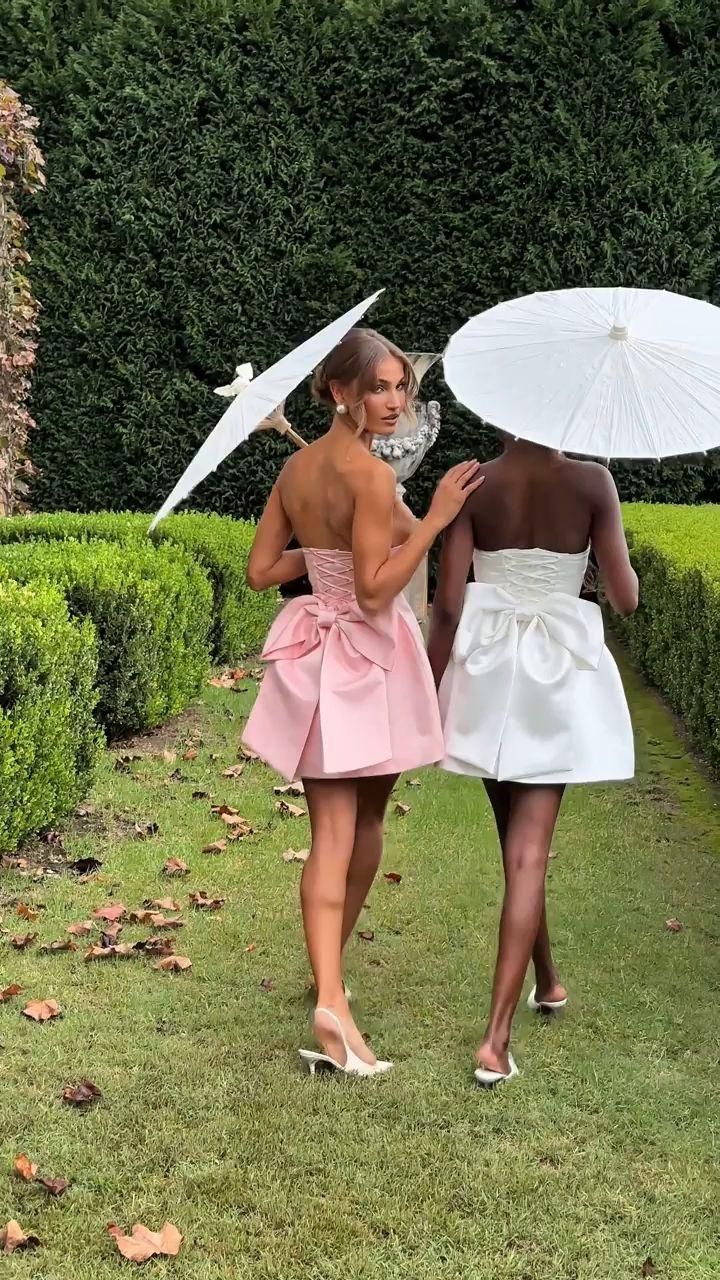 elegant dresses_BABYBOO ABBEY MINI DRESS BLUSH & IVORY