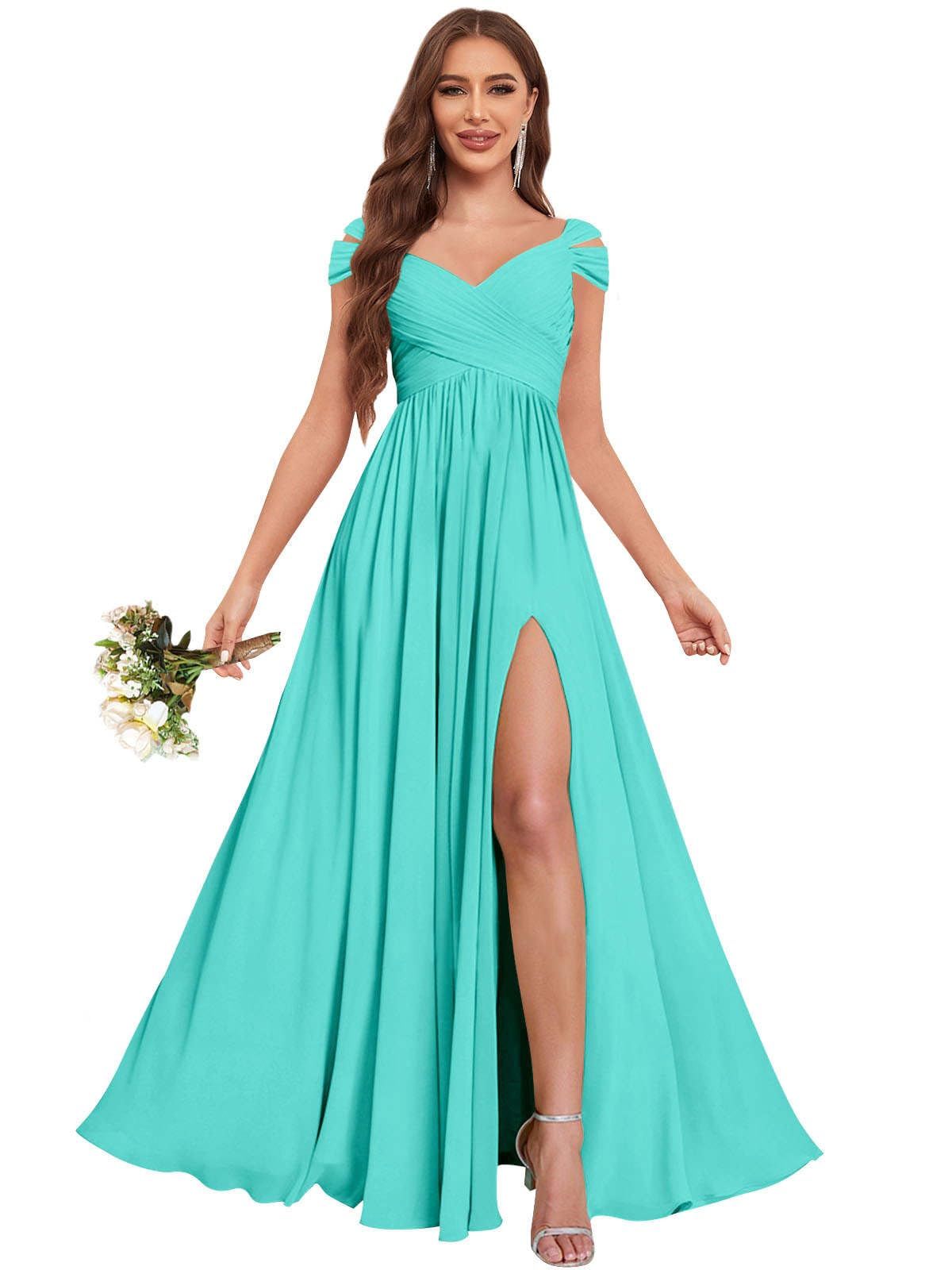 engagement dresses_Fu Jiang Women's Off The Shoulder Bridesmaid Dresses for Wed... - Wedding Dresses - image 3378 1766225933