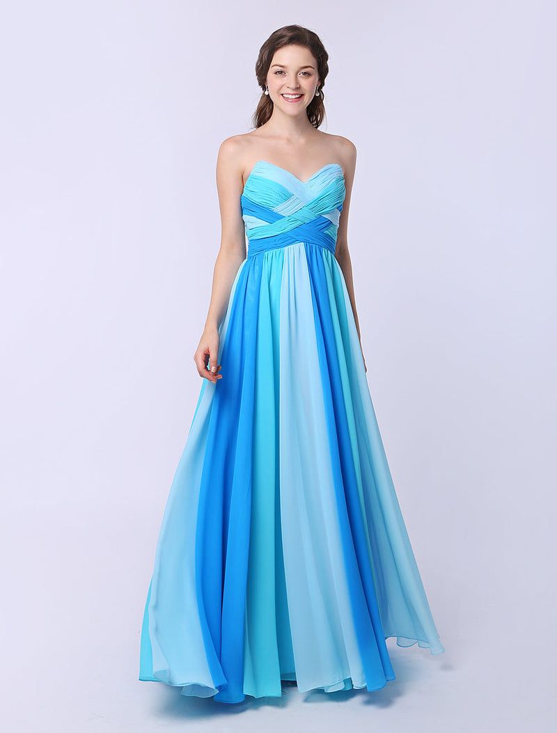 bridesmaid dresses_Stunning Multicolor A-line Chiffon evening dress with Sweeth... - image 3604 1766226501