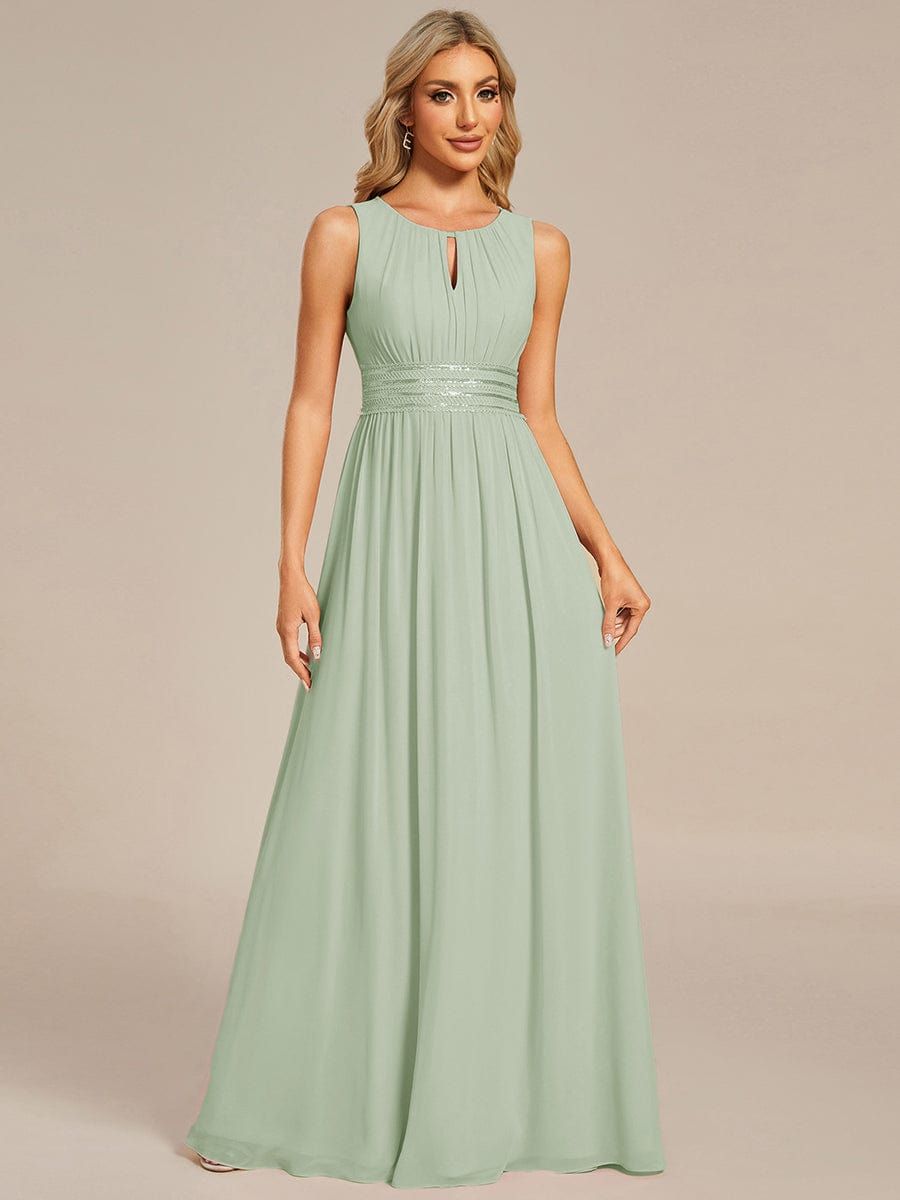 bridesmaid dresses_ever KALIA|Simple Sleeveless A-line Chiffon Bridesmaid Dress with Hollow Out Detail - Mint Green / 26