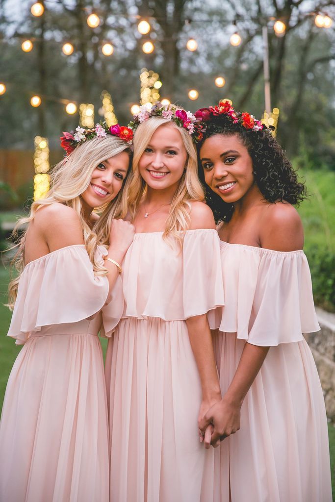 bridesmaid dresses_A Line Long Chiffon Off the Shoulder Mix And Match Bridesmai... - Bridesmaid Dresses - image 3805 1766226983