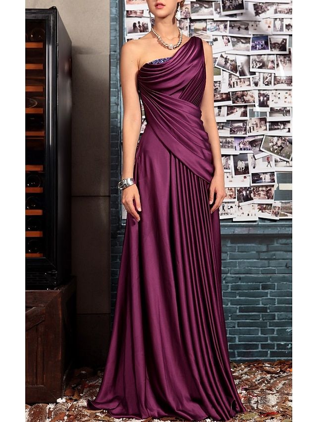 formal dresses_Sheath / Column Floor Length Prom Dresses Evening Gown Ball Gown... - Formal & Chic - image 494 1766219003