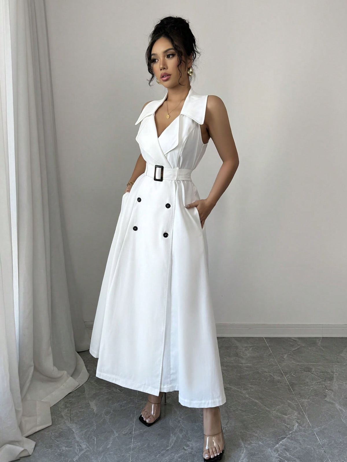 elegant outfits_Women's Elegant French Style Casual/Vacation/Commute Solid Colo... - Classic & Elegant - image 5325 1766231193