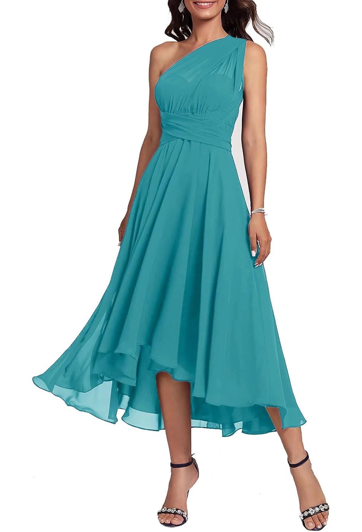 formal dresses_Multi-Way Chiffon Mother of The Bride Dress for Wedding One Shou... - image 805 1766219737